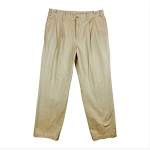 BILLS KHAKIS Cotton Chino Pants PLEATED CLASSIC FIT M2P B004 Khaki/Beige 40x28